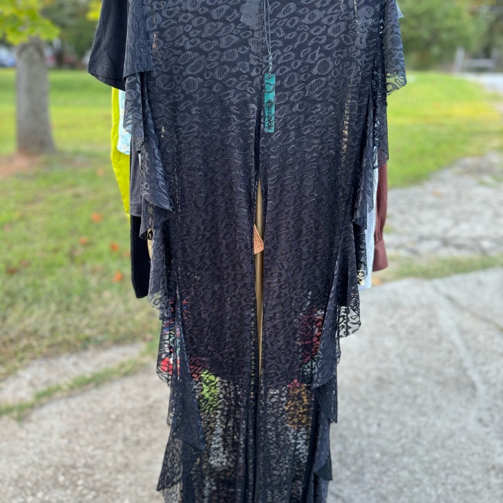 Black Sheer Lace Dress